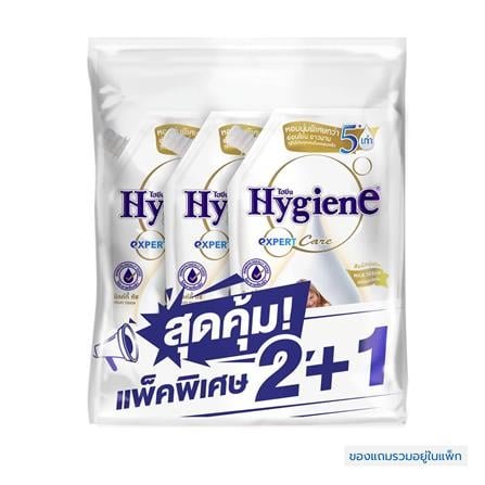 รีฟิลน้ำยาปรับผ้านุ่ม HYGIENE 480 มล. มิลค์กี้ทัช 2แถม1