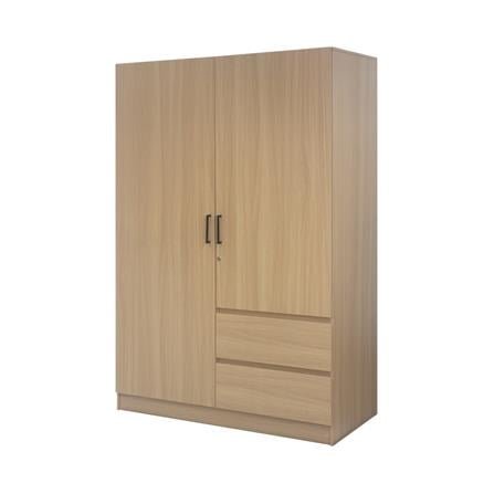 ตู้เสื้อผ้า 2 บานเปิด FURDINI GOOD 120 ซม. สี NT OAK