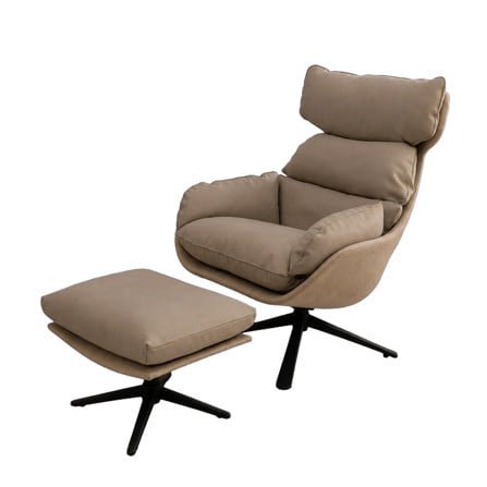 เก้าอี้พักผ่อน พร้อมที่วางเท้า ME LIVING MELLOW สีเบจ