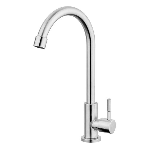 ก๊อกซิงค์เดี่ยวเคาน์เตอร์ DINOSAUR WASHTUB รุ่น YS42/7 สีเงิน